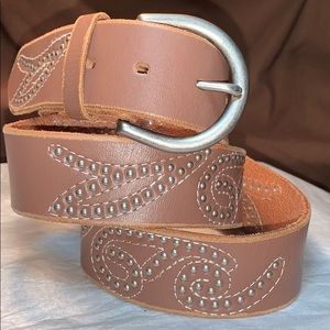 NWOT Linea Pelle leather handmade studded belt
